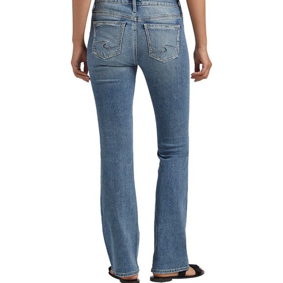 NWT Silver Jeans Suki Curvy Fit Mid Rise Bootcut In Indigo 35 Inch - Picture 2 of 3
